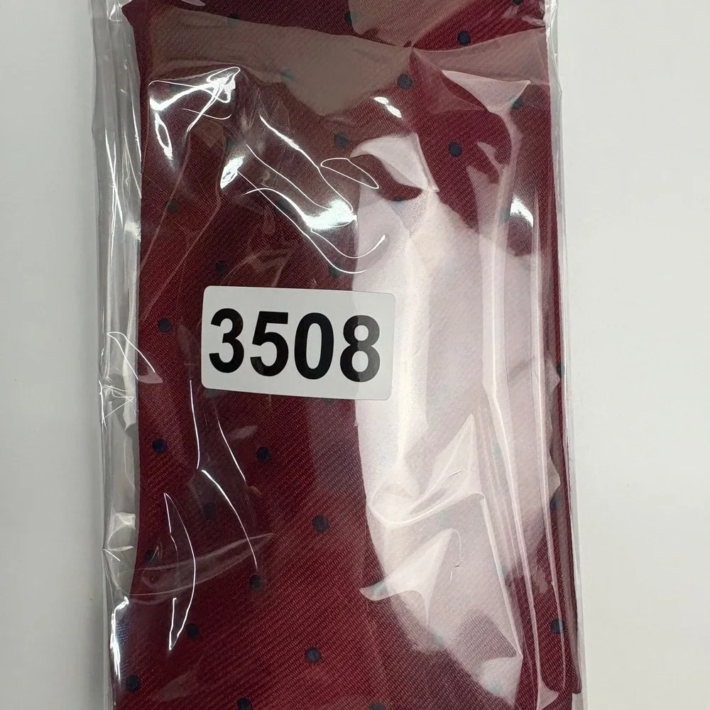 Brooks Brothers Tie Mens One Size Burgundy Red Blue Polka Dot Silk Made‎ in USA